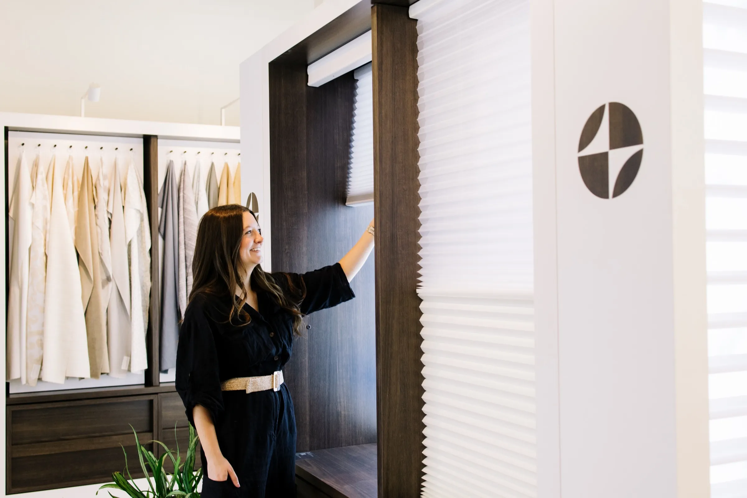 Designer in a Well Dressed Window showroom